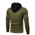thumbnail image 3 of Pull à Capuche Rétro Lisse en Polyester pour Femmes Tailles Multiples Couleurs Multiples (Vert Armée, m), 3 of 3