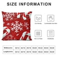 thumbnail image 6 of Acheng Christmas Pillow Cover Candy Canes Decorative Throw Pillow Cover Red Xmas Merry Christmas Pillow Cases Winter Porch Patio Outdoor Pillowcase Cushion Cover,2 Pcs White, 6 of 6