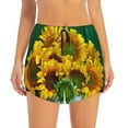 thumbnail image 4 of Lsque Sunflowers in Bucket Printed Women's Running Shorts with Liner Pockets,Elastic Quick Dry Workout Athletic Gym Yoga Shorts,Womens High Waist Shorts-Small, 4 of 9