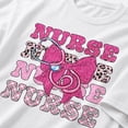 thumbnail image 4 of Nurse Graphic T-Shirt with Pink Bow and Stethoscope, Unisex Classic Fit, 4 of 9