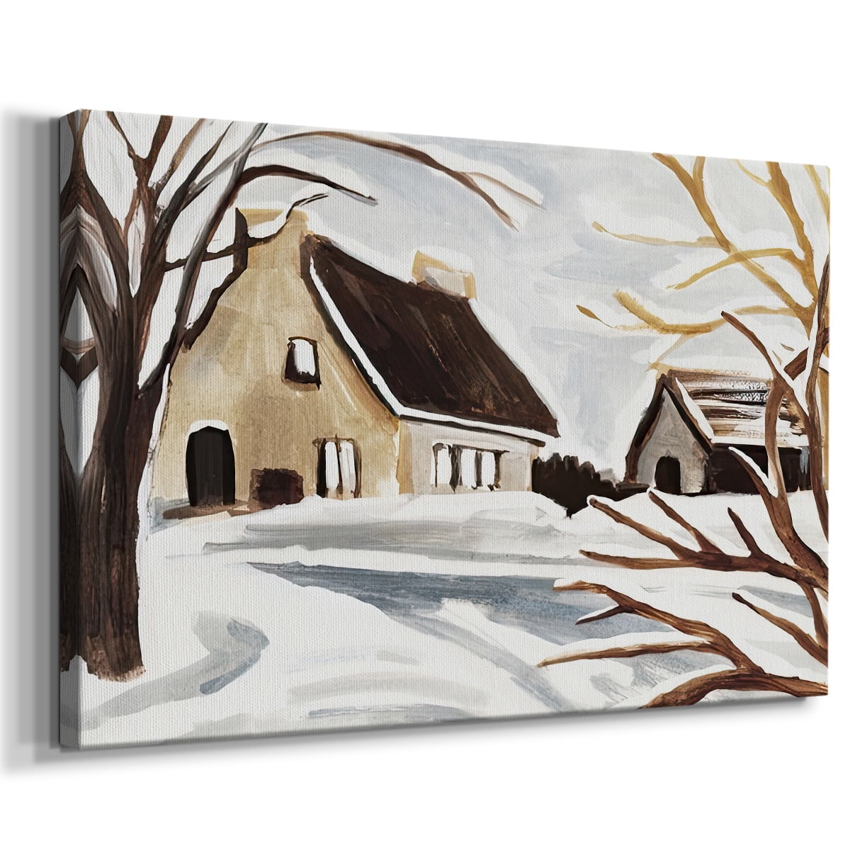 Winter Cottage II- Gallery Wrapped Canvas