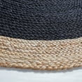 thumbnail image 3 of SAFAVIEH Natural Fiber Cebrail Geometric Area Rug, Black/Natural, 4' x 4' Round, 3 of 7