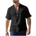 thumbnail image 2 of pstuiky camisetas de hombre, Camisas de recuperación posoperatoria de color sólido para hombre, extraíbles, de manga corta, con botones laterales totalmente abiertos y adaptables m, 2 of 9