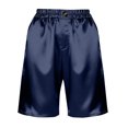 thumbnail image 6 of CHUMUD Women's Satin Silky Shorts Casual Wide-Leg Bermuda Shorts Elastic Waist Buttons Summer Edition with Pockets, 6 of 6