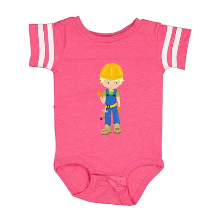 

Inktastic Construction Worker Blond Hair Cute Boy Hammer Gift Baby Boy Bodysuit