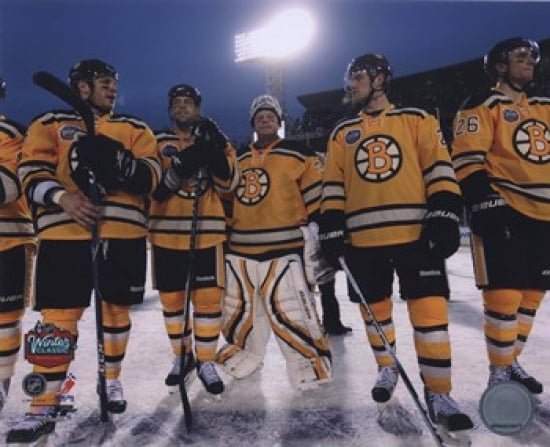The Boston Bruins Post-Game Lineup 2010 NHL Winter Classic Sports Photo by Photofile