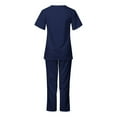thumbnail image 2 of Xingzhi Unisex Nursing Work Scrub V Neck Protective Clothing Care Worker Navy blue M, 2 of 8