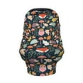 thumbnail image 2 of Haiem Autumn Fox Owl Baby Nursing Cover & Nursing Poncho - Multi Use Cover for Baby Car Seat Canopy, Stroller Cover, 360°Full Privacy Breastfeeding Coverage, 2 of 9