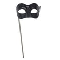 thumbnail image 1 of Máscara de de Halloween, accesorio de disfraz, máscara facial de fiesta versátil con palos para decoración de carnaval, disfraz de Mardi negro, 1 of 7