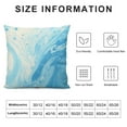 thumbnail image 5 of COMIO  Decorative Square Throw Pillow Cover White Marbling Blue Liquid Marbled Style Handmade Texture Marble Artwork Oil Grunge Paint Abstract Cushion Case for Sofa Bedroom Car, 5 of 5
