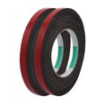 thumbnail image 1 of 2pcs Cinta de doble cara esponja negro de 16,4 pies de longitud de 10mm de ancho, 2mm de espesor sellado Unique Bargains cinta adhesiva, 1 of 3