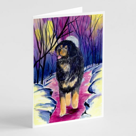 Tibetan Mastiff Greeting Cards and Envelopes Pack of 8