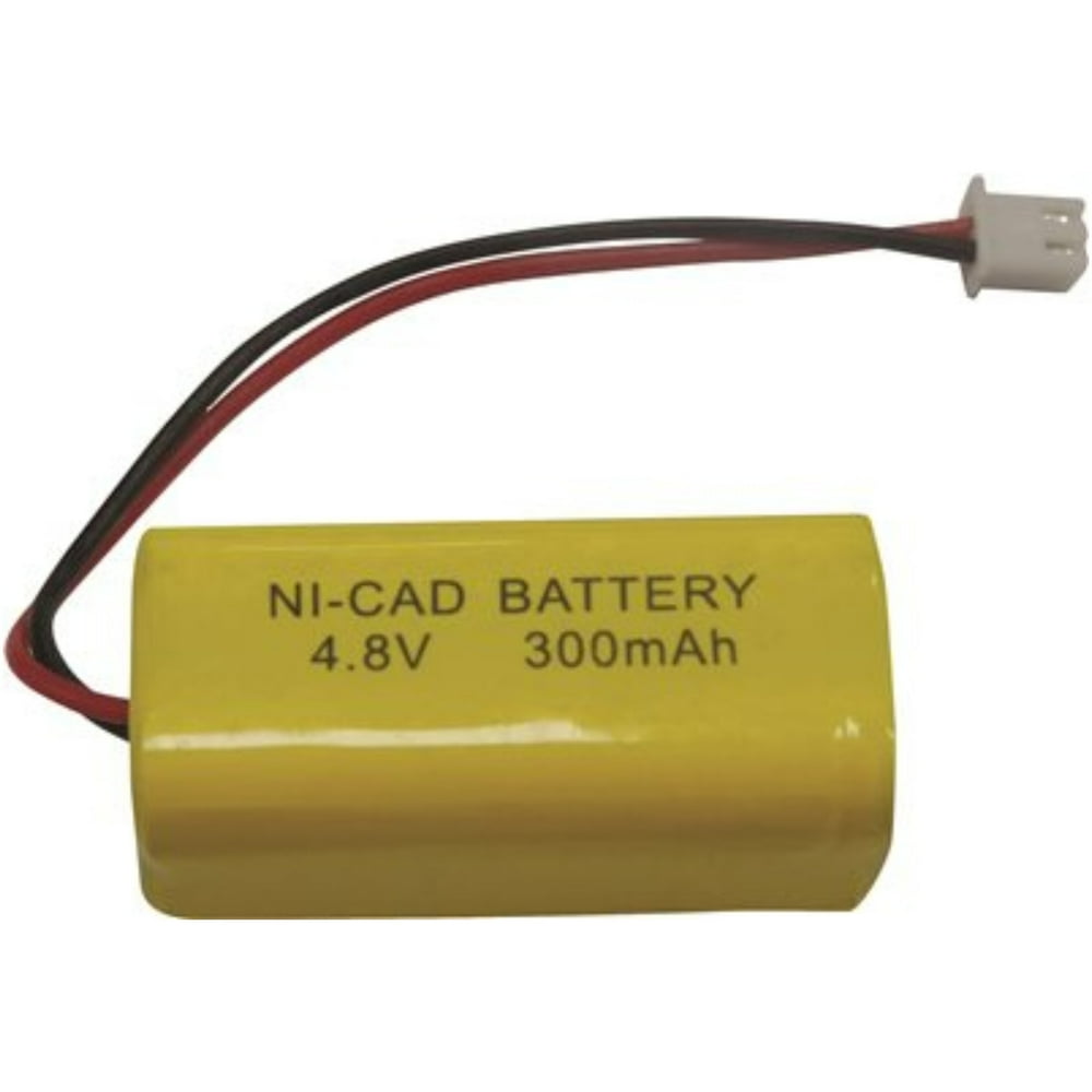 EXIT SIGN REPLACEMENT RECHARGEABLE NICAD BATTERY, 4.8 VOLT, 300MAH per