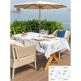 thumbnail image 5 of Outdoor Tablecloths with Umbrella Hole & Zipper, Green Beige Spring Floral Rectangle Tablecloth 60x120 Inch, Luxury Botanical Summer Waterproof Table Cloth, Patio/Pool/Picnic Table Covers, 5 of 8