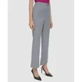 thumbnail image 2 of Calvin Klein Womens Pinstriped Casual Trouser Pants, Grey, Petite, 12P, 2 of 4
