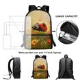 thumbnail image 6 of Uourmeti Polyester School Backpack Travel Daypack with Ladybug Wildflower - Large Capacity for Student Daily Use and Short Trips, 6 of 6