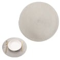 thumbnail image 2 of Round Placemats, Washable Thick Absorbent 15 inch Woven Placemats for Kitchen Dining Table, Round Braided Fabric Indoor/Outdoor Table Mats, Non Slip, Heat Resistant, Light Gray, 2 of 8