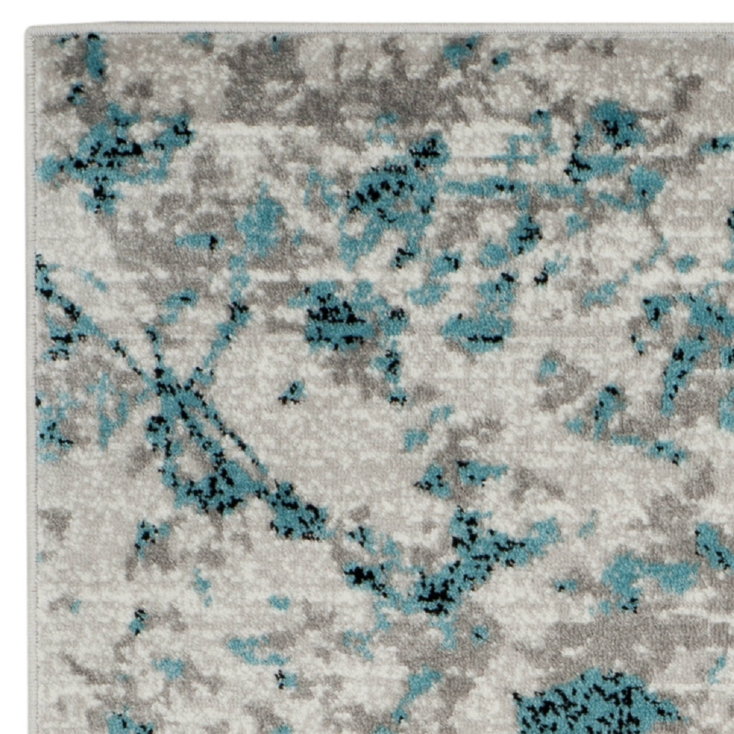 SAFAVIEH Skyler Joisse Abstract Area Rug, Blue/Ivory, 5'1" x 7'6"
