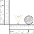 thumbnail image 2 of Decadence Solid 14K Yellow or White or Rose Gold 5mm Round Genuine Or Created Gemstone Birthstone 18" Rope Chain Necklace | 14K Gold Necklace For Women, 2 of 5