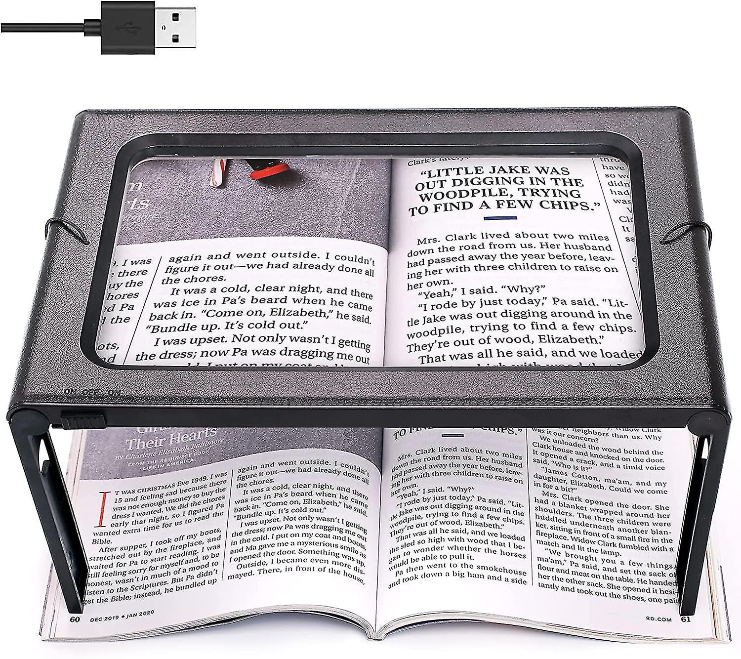 Read Magnifier Full Page Reading Magnifier Hands Free Rectangular Standing Magnifier ...