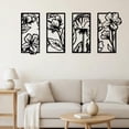 thumbnail image 6 of HELLOYOUNG 5PCS Metal Boho Wall Art Decor Set, 4-Panel Floral Line Art Panels with Lotus Mandala Key Hook, Elegant Practical Accents for Living Room Entryway Home, 6 of 10