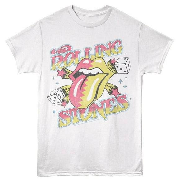Rolling Stones - Dice And Stars - American Classics - White Adult Short Sleeve T-Shirt