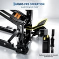 thumbnail image 2 of Garvee Lawn Mower Lift Jack 550 Lbs Capacity, Adjustable Width and Height, Zero Turn Mower Lift with 2pcs 3.3ft Straps, Safety Lock, for Tractors, ATVs, UTVs, Black, 2 of 9