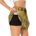 thumbnail image 2 of Disketp Coffee Vintage Print Women's Shorts Workout Shorts for Athletic Gym Running Shorts with Phone Pockets XX-Large, 2 of 8