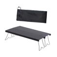 thumbnail image 1 of Mesa de campamento Mesa al aire libre Muebles de campamento estables plegables con bolsa de almacenamiento Aleación de aluminio portátil para patio, Negro, 1 of 8