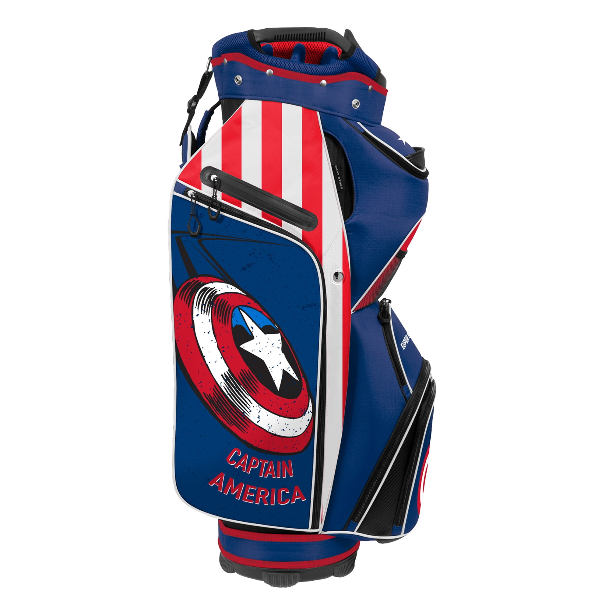 Team Effort Golf Marvel The Bucket II Cooler Cart Bag Blue/White/Red
