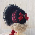 thumbnail image 7 of Slccxzc Victorian Lace Bonnet Hat Gothic Lolita Party Headwear, 7 of 7