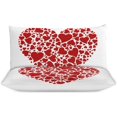thumbnail image 3 of HAHDAXIA Red Heart Bedding Solid Comforter Set for All Seasons,3 Pieces(1 Comforter+2 Pillowcases),Soft Microfiber Bedding Set King(90"x90"), 3 of 7