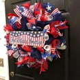 thumbnail image 5 of Independence Day Wreath,15Inch 4th of July Wreath for Front Door, Patriotic Glory American Flag Wreath Memorial Independence Veterans Day Outside Indoor Porch Wall Decor, 5 of 5