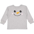 thumbnail image 3 of Inktastic Christmas Snowman, White Snowman, Carrot Nose Boys or Girls Long Sleeve Toddler T-Shirt, 3 of 5