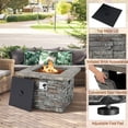 thumbnail image 4 of Spaco 34.5 Inch Square Propane Gas Fire Pit Table with Lava Rock and PVC Cover-Gray, Outdoor Fire Pit for Outdoor, Outside Patio Deck and Garden, 4 of 7
