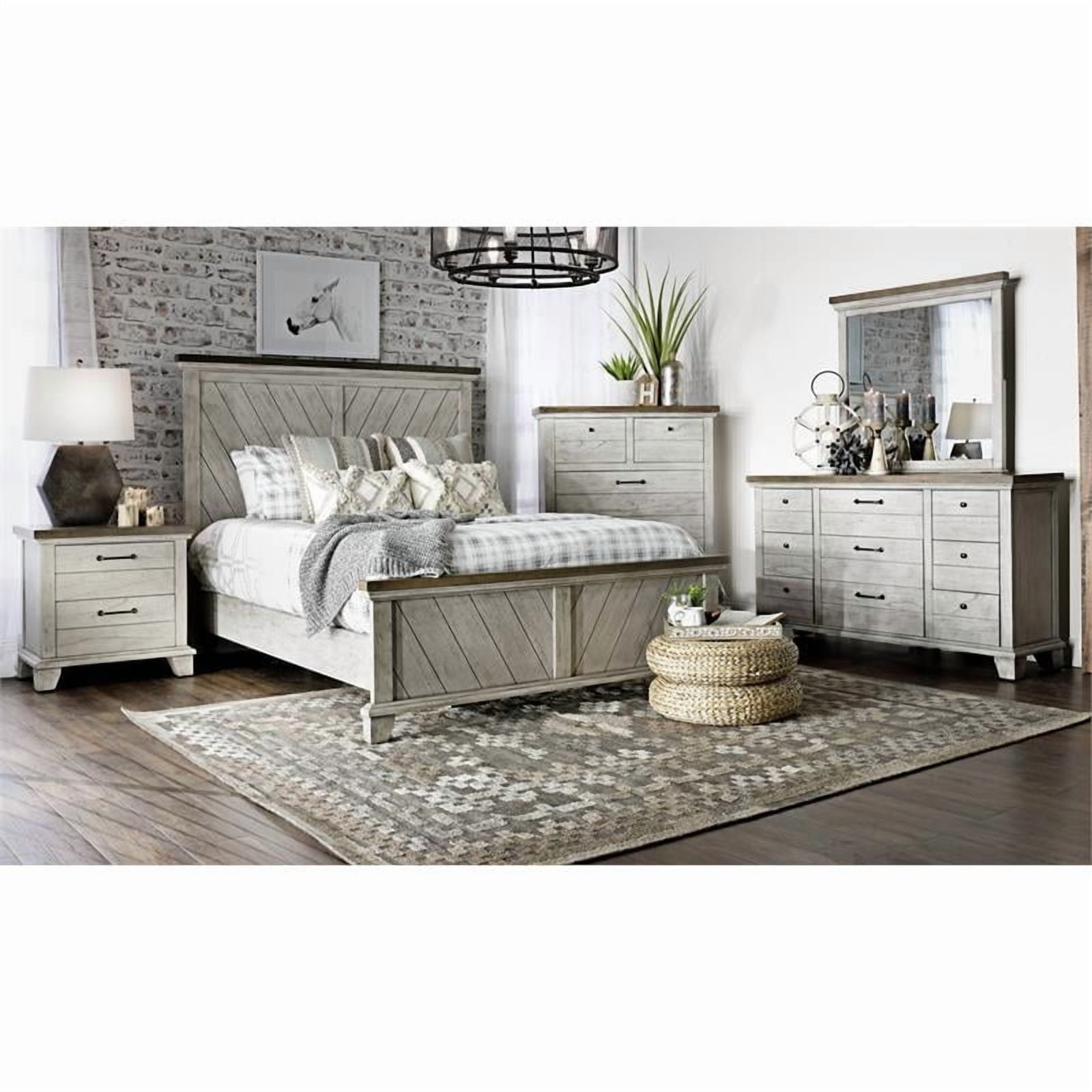 Steve Silver Bear Creek Rustic Two Drawer Nightstand, Rustic Ivory