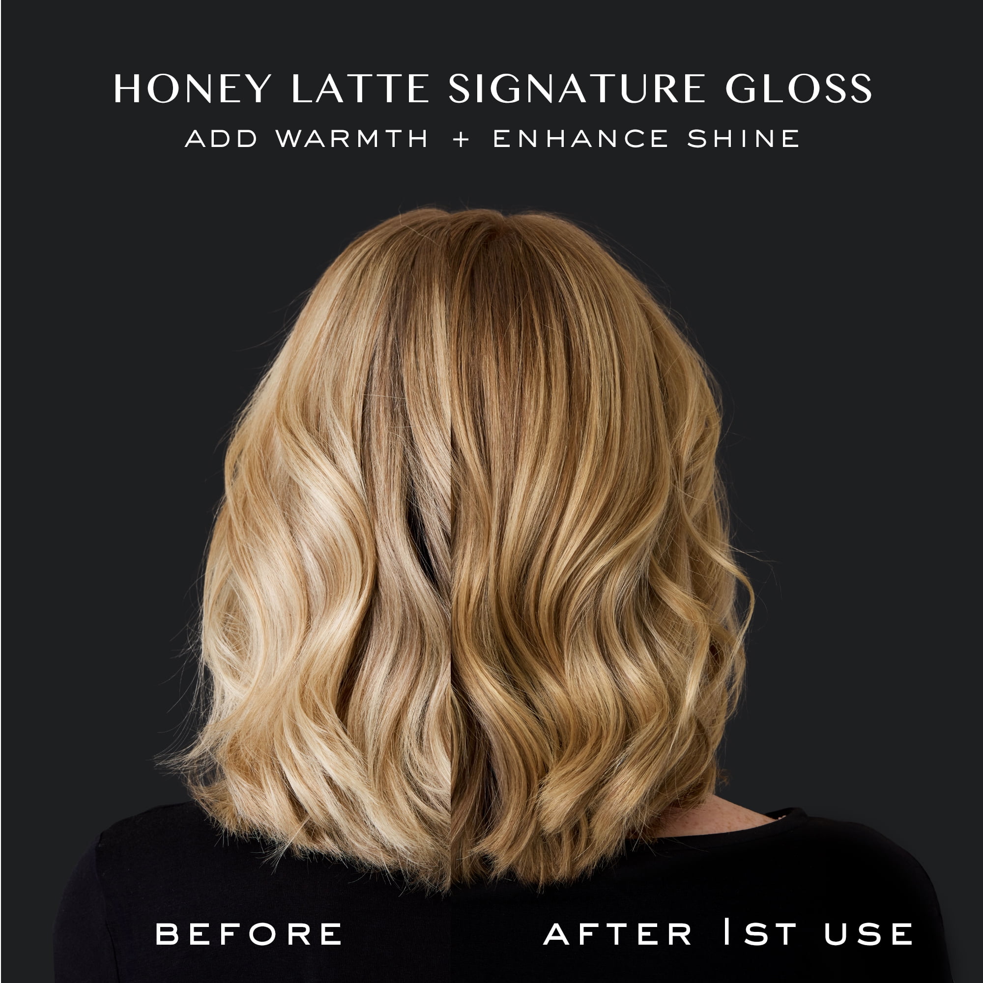 Kristin Ess Hair Gloss in Honey Latte, Warm Golden Blonde - 4 Week Semi Permanent Hair Color for Women - Shine - Hair Dye Glaze