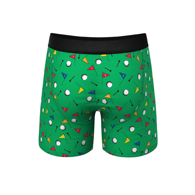 The Green Boys - Shinesty Men's Green Ball Hammock Pouch Underwear With Fly  XL