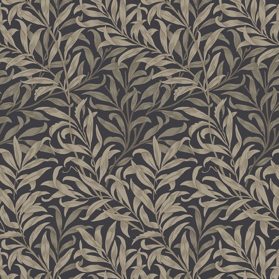 Morris & Co. Willow Boughs Charcoal Peel and Stick Wallpaper