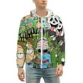 thumbnail image 2 of Rick And Morty Zip Up Hoodies Unisex Realistic 3D Print Sweatshirt Long Sleeve Hooded Jacket Coat 4XL, 2 of 8