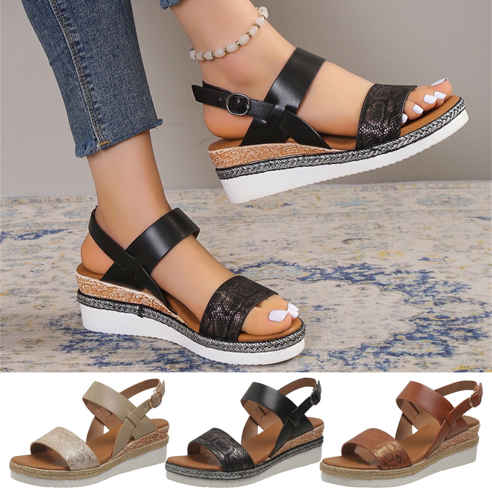 womens sandals 7 wide