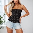thumbnail image 2 of Landzoo One Contrast Lace Polka Tube Top Backless Fit Inner Wear Short Crop Top Cozy Stylish Basic Tube Tops, 2 of 6