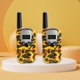 thumbnail image 4 of 2x Talkies pantalla LCD Vox 3 km Alcance linterna 3 a 12 años juegos familiares al aire libre Amarillo Baoblaze Walkie-talkie para niños, 4 of 8