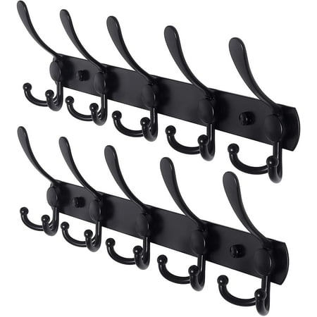 Mounted Coat Rack 5 Tri Hooks Heavy Duty Hookstainlesshooksteel For Hanging Hanger All Mount Black 2 Packs Canada Mounted Coat Rack 5 Tri Hooks Heavy, How To Mount Coat Hooks