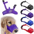thumbnail image 1 of 1pc Dog Adjustable Mask Bark Bite Mesh Mouth Muzzle Grooming Anti Stop Chewing, 1 of 5