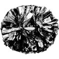 thumbnail image 1 of LAICAIW 2 Pack Pompons de Cheerleading Noir et Argent avec Poignée Baton pour Sport d'Équipe Danse, 1 of 7