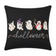 thumbnail image 2 of OutmaxHome Halloween Multiple Types Ghost Pattern Print Throw Pillow Cover, 17.7x17.7 Inch Fall Halloween Home Decor, 2 of 7