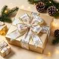 thumbnail image 4 of Glitter Wired Sheer Christmas Ribbon - 1.5In 10Yd Snowflake Design for Floral, Craft, Christmas Tree Decorations, Wreaths, Gift Wrapping, 4 of 6