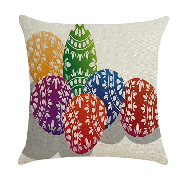 Frehsky pillow covers Pieces Easter Pillow Case Printed Linen Cushion