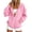 Pink, variant on Womens Zip Up Hoodies Spring Fall Satin lined Hoodies Oversized Sweatshirts Fall Sweaters Casual Y2K Track Jackets Clothes